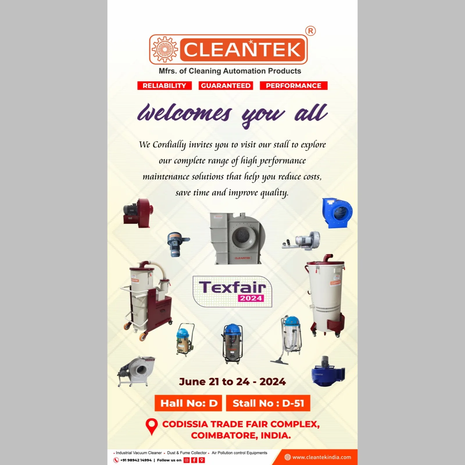 Cleantek at Texfair 2024: Showcasing Innovation in Industrial Cleaning Solutions
